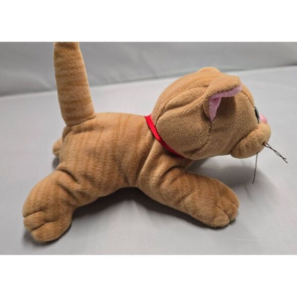Tonka Pound Purries Plush Cat Brown Striped Stuffed Animal 1980s Polyester Toy - Picture 3 of 6